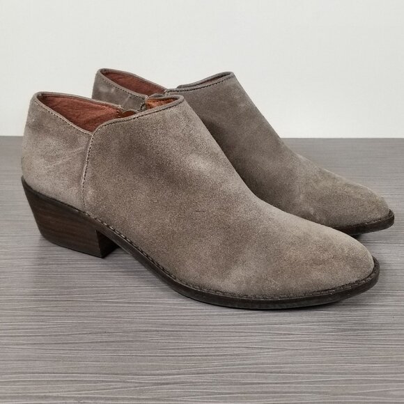 Lucky Brand Faithly Ankle Bootie, Taupe Suede, Womens Various Sizes - Picture 3 of 11